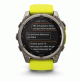 fēnix 8 – 47 mm, Solar, Sapphire Sapphire, Titanium with Amp yellow/graphite silicone band- 010-02906-21 - Garmin